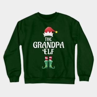 The Grandpa Christmas Elf Matching Pajama Family Party Gift Crewneck Sweatshirt